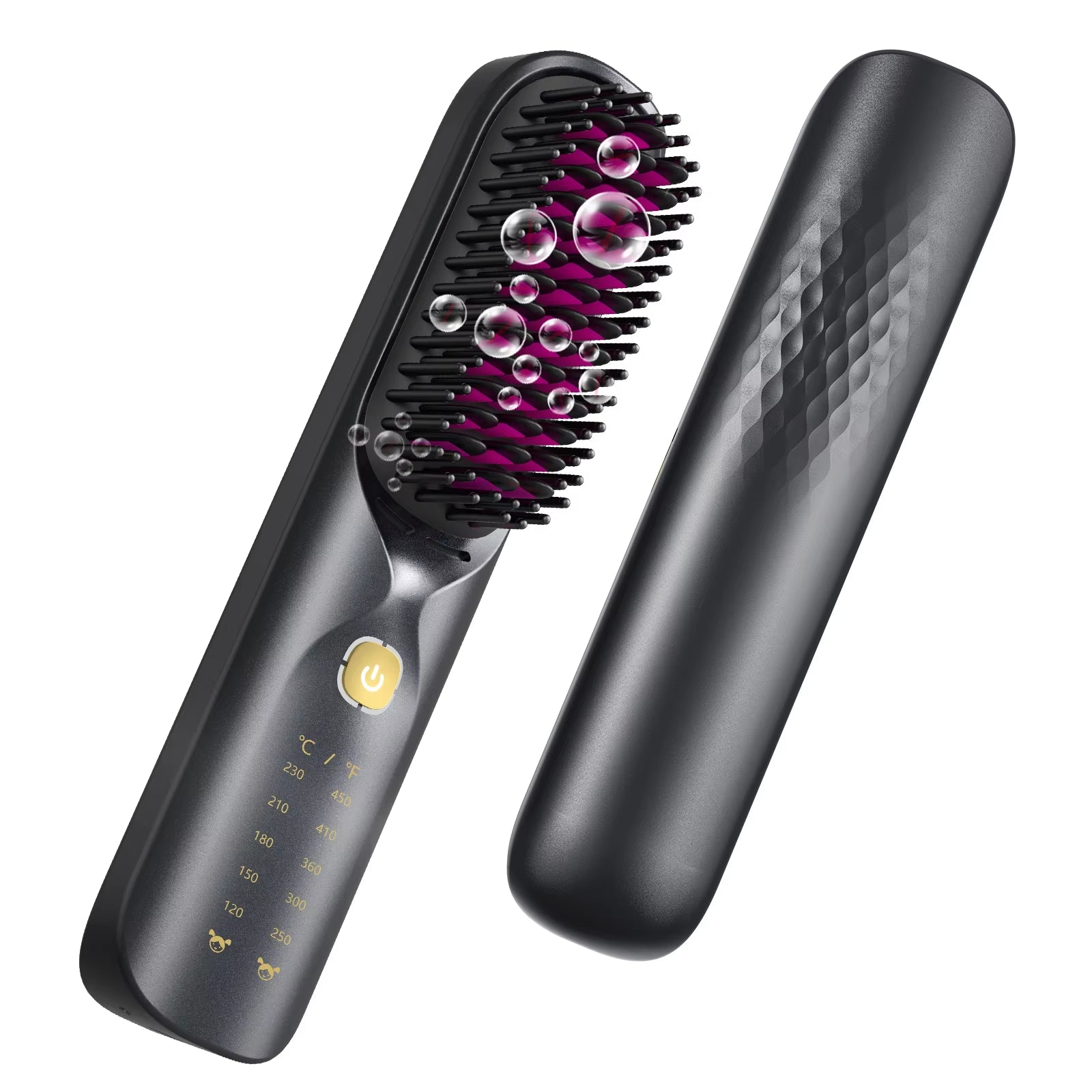 Cordless Hair Straightener Portable Brush 30S Fast Heating 10000Mah Rechargeable 300 Million Negative Ions Straightening Comb